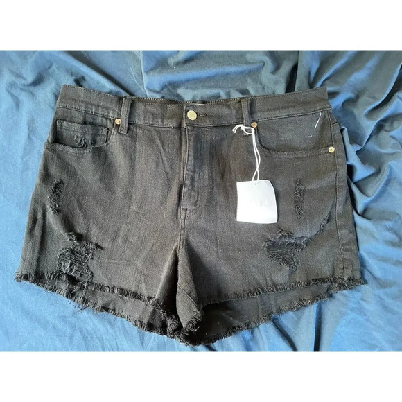 Pistola Women's Winston High Rise Fray Hem Short Seek And Destroy‎ Black Size 33 - Picture 7 of 7